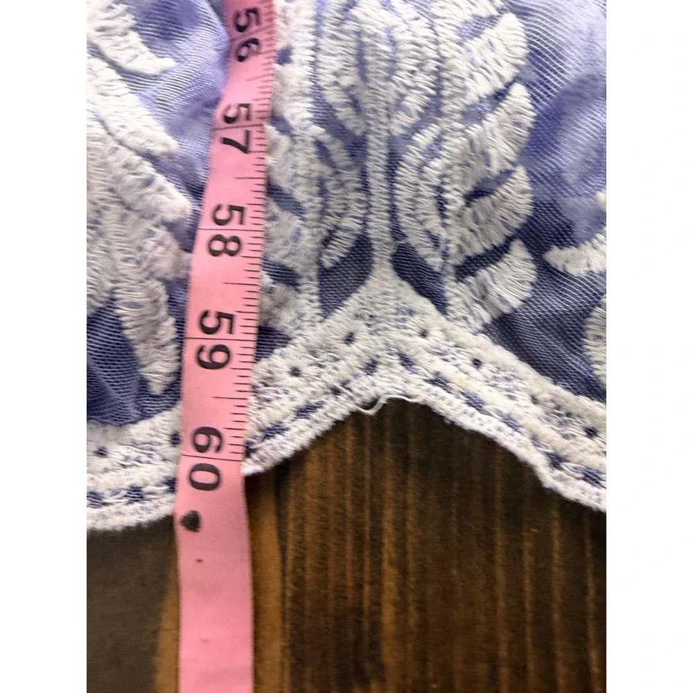 Orange Creek Maxi Dress Women S Periwinkle Embroidered Mesh Lace Long Sleeve